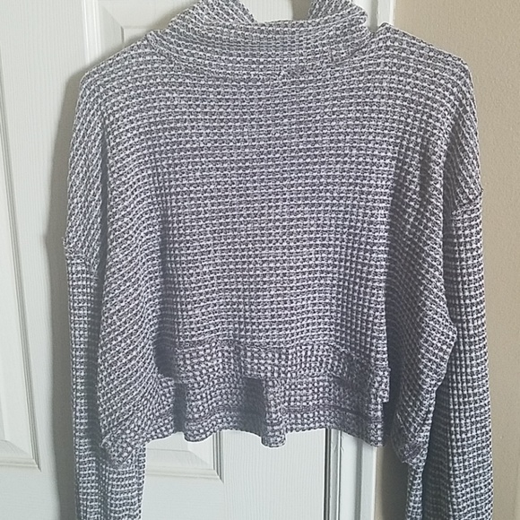 NWOT! Free People Bk Cropped Sweater Wine sz SM - Picture 3 of 7